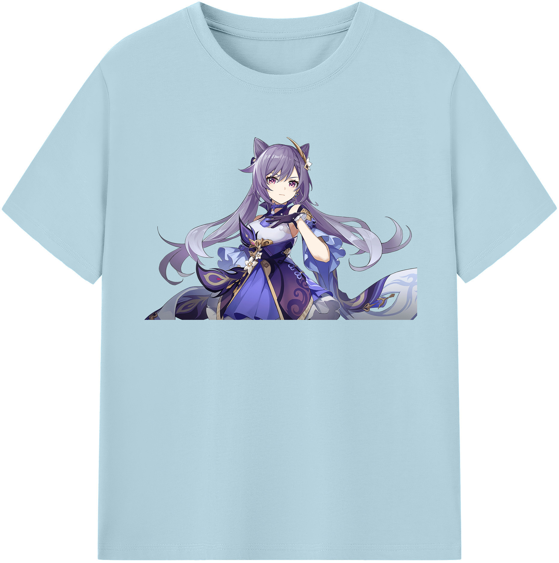 げんし神 刻晴 こくせい genshin Kokusei 綿100％半袖Tシャツ（フロントプリント）